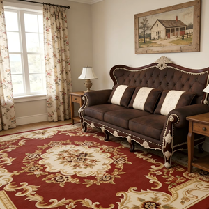 Alfombra Antideslizante Impermeable y Antimanchas, Tejida en Jacquard Wilton, para Uso Doméstico, Venta al por Mayor de Fábrica, Estilo Nórdico Minimalista, Hecha a Máquina - Product Image 1