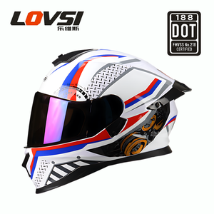 Grossiste casque de <span class=keywords><strong>moto</strong></span> de sécurité intégral personnalisé certifié confortable double lentille ABS racing doublure amovible lavable - Product Image 1