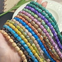 Perles en pierre naturelle Jinstone de couleurs mélangées, 8x10mm, forme baril irrégulière, pour la fabrication de bijoux DIY, bracelets et colliers, vente en gros