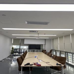 <span class=keywords><strong>Film</strong></span> PVC Transparent blanc jaune lumière industrielle faux plafond conception en bois plafond suspendu grille plafond en tissu extensible - Product Image 1