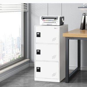 MECOLOR Vertical Single Tier Small Locker with <b>Lock</b> <b>Latch</b> 2 or 3 Compartment Storage for Employee,Home,Office,School,Kids - Product Image 5