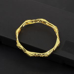 JXX Wholesale Dubai Arabic Design <b>24K</b> <b>Gold</b> Plated Hollow Open Fashion Bangles for Women - Product Image 4