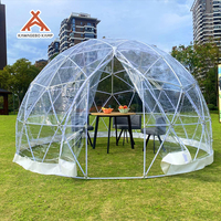 Dôme géodésique de luxe Kawagebo Kamp (KK) 3M en PVC transparent pour fêtes, salons professionnels, glamping extérieur, hôtel ou tente de réception