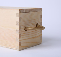 Boîte à vin en bois de pin à tiroir unique pour une bouteille, coffret cadeau pour vin rouge, caisse en bois pour vin rouge, boîte d'emballage en bois pour vin