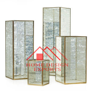 Centros de mesa Joyero directo para decoración de boda Vidrio antiguo T-Light Vela Tarro Linterna Lámpara de mesa - Product Image 2