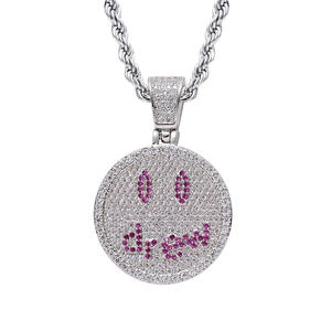 Collier de haute qualité, style Justin Bieber, hip-hop, collier Drew avec visage souriant, collier de couple, cadeau - Product Image 1