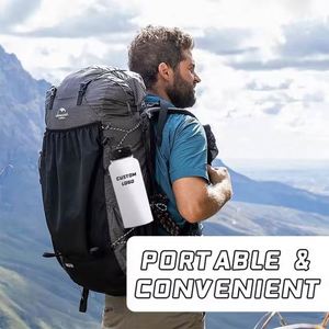 Bouteille d'eau personnalisée 24oz 40oz sans BPA, gourde durable à double paroi isolée sous vide en métal pour le sport et les activités de plein air - Product Image 6