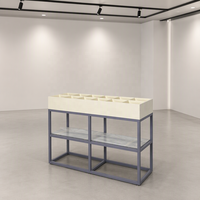 Table de présentation de vêtements rotative carrée à 4 niveaux, présentoir de vêtements pour magasin de détail, présentoir de vêtements certifié ETL
