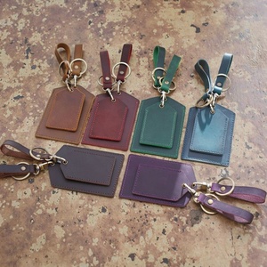 Vintage Handmade Genuine Leather Business Card Holder RFID Blocking 4 in Mini Protective Cover - Product Image 1