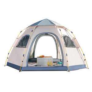 Carpa para 6 Personas, Plegable, para Acampar al Aire Libre, Apertura Automática Rápida, Resistente a la Lluvia, Protección Solar, Equipo Portátil para Acampar en la Naturaleza - Product Image 1