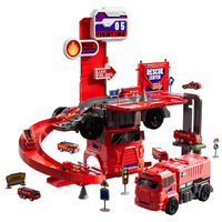 Juguete de Coche de Bomberos Multifuncional Nexus, Camión Transformable, Set de Vías de Tren, Educativo, Plástico ABS, Escala 1:5, Modo Robot
