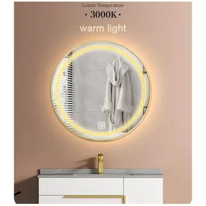Armoire de miroir de salle de bains en plastique moderne, armoire de miroir rotatif, armoire de miroir mural rotatif