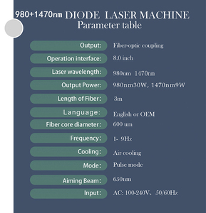 Appareil multifonctionnel de suppression vasculaire 980 nm avec largeur d'impulsion réglable 20-100 ms pour l'élimination des vaisseaux sanguins – Machine essentielle pour salon - Product Image 4