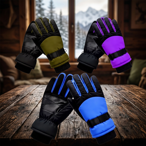 Custom Outdoor Waterproof Windproof Thermal Insulated <b>Touchscreen</b> Ski Snowboard <b>Gloves</b> Adjustable Wrist Strap Warm Winter <b>Gloves</b> - Product Image 4
