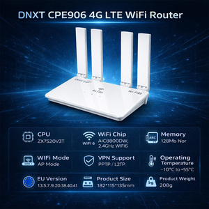 เราเตอร์ DNXT 4g lte wifi LTE Cat4 2.4GHz wifi 6 รองรับโหมด AP พอร์ต Type-C เราเตอร์ 4g wifi เสาอากาศพับได้ เราเตอร์ 4g wifi สำหรับใช้ในบ้าน - Product Image 2