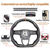 Le volant en fibre de carbone en cuir haut de gamme convient à mercedes-benz classe S E C CLS GLA GLK GT classe W203 W205 W221