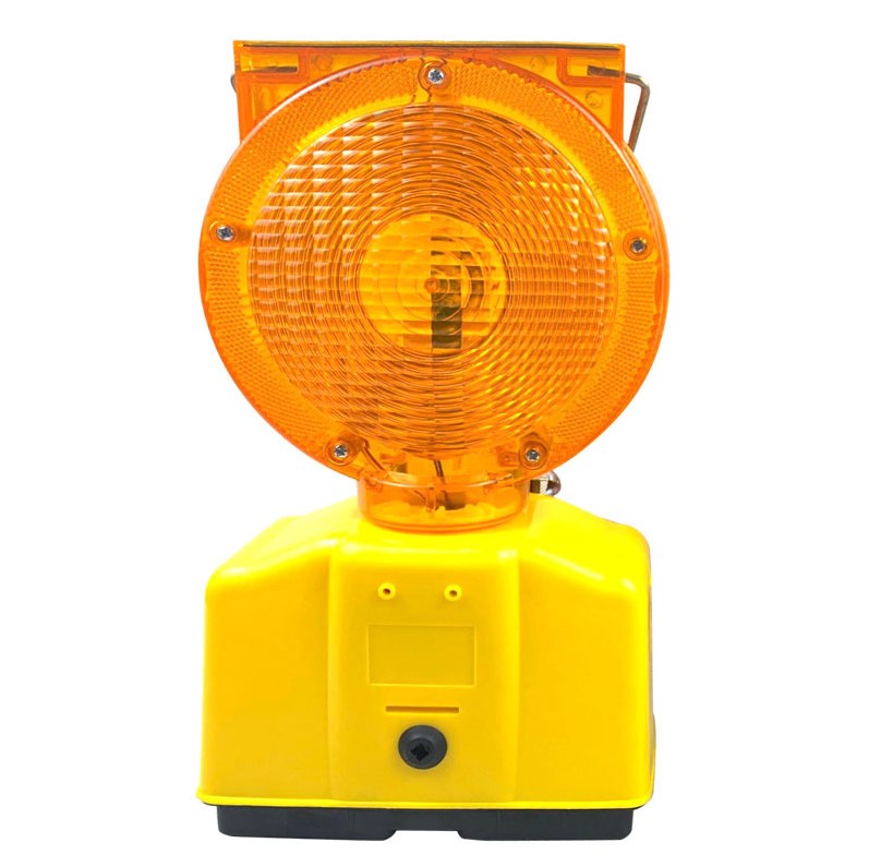 Traffic Light for Road Cone Yellow LED Amber Plastic Material Safety Warning Traffic Warning Solar Barricade Flasher