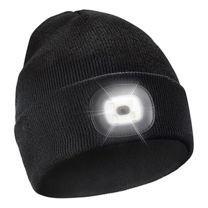 Portable USB <span class=keywords><strong>Rechargeable</strong></span> unisexe chapeau <span class=keywords><strong>lampe</strong></span> chaud mains libres <span class=keywords><strong>phare</strong></span> bonnet hiver équitation casques cadeaux pour hommes enfant - Product Image 1