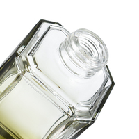 Diffuseur de parfum d'intérieur de luxe en verre carré avec bouchon en bois, ensemble de bouteilles décoratives pour diffuseur de parfum