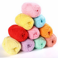 Fil Coton Lait 5 Brins Couleur Unie Haute Qualité pour Crochet et Tricot