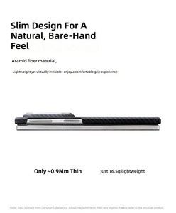 Casing Ponsel Lipat 8 Wide Serat Karbon Magnetik Wireless Charging Bumper Cover Mewah Warna Solid Anti Guncangan Anti Sidik Jari - Product Image 4