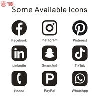 Support en acrylique pour les icônes des réseaux sociaux Facebook, Instagram, TikTok, logo de salon, plaque pour les réseaux sociaux pour les entreprises, vente chaude