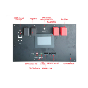 Jk v19 bms diy ערכת הגנה כפולה גמיש busbar נקבה מחבר 16s lifepo4 280ah/314ah dc מפסק + lcd 48v תיבת הסוללה - Product Image 3