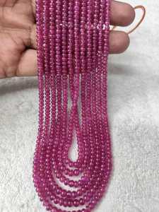 Natural Ruby GF Plain Faceted Rondelle Pink Stone <b>Loose</b> <b>Beads</b> for Jewelry Making - Product Image 2
