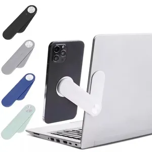 Offre Spéciale Mini support de téléphone portable magnétique invisible réglable en aluminium pour ordinateur portable côté étendu