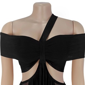 C7430 Novidades Vestido Maxi de Verão Transparente Sem Costas Cor Sólida Sem Mangas Tubo Vestido de Festa Noturna Feminino - Product Image 6