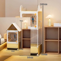 Jaula Grande para Pájaros con Diseño Multifuncional y Compartimentos, a Prueba de Salpicaduras y Escape, Venta al Por Mayor