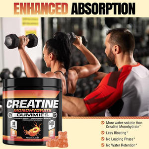 Gomitas Pre-Entrenamiento con BCAA de Durazno, Nutrición Deportiva, Creatina Monohidratada para Aumentar de Peso, Dosis para Adultos No Embarazadas, Dulces de Goma - Product Image 2