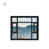 Ventanas residenciales impermeables de aislamiento recto de fábrica, ventanas abatibles de vidrio templado Doble