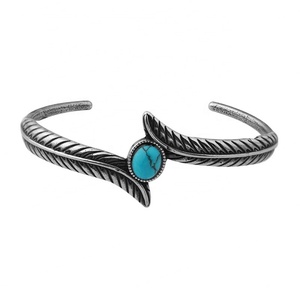 Nouveauté 2024 : Bijoux en turquoise, plumes, cadeaux, bracelets ouverts, bagues en acier inoxydable 316L, directement de l'usine - Product Image 2