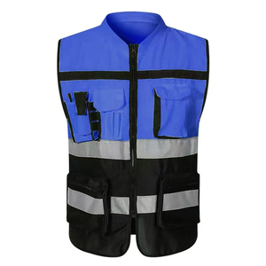<span class=keywords><strong>Gilet</strong></span> de sécurité réfléchissant <span class=keywords><strong>orange</strong></span> fluorescent pour la circulation routière et l'entrepôt, personnalisable avec logo, vente en gros - Product Image 2