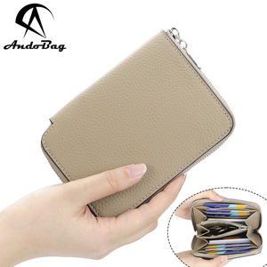 AndoBag Medium Wallet for Women, Genuine Leather Zipper Coin <b>Purse</b>, Fashion Multi-card Card Holder 1746 - Product Image 1