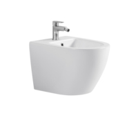 WC en céramique mural au design moderne pour femmes, avec bidet intégré et pulvérisation verticale, idéal pour les petits appartements et les hôtels