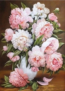<span class=keywords><strong>Peinture</strong></span> Diamant Chenistory Vintage, <span class=keywords><strong>Bouquet</strong></span> <span class=keywords><strong>de</strong></span> Pivoines, Broderie Complète, Nature Morte Florale pour Décoration <span class=keywords><strong>de</strong></span> Salon et Maison - Product Image 5