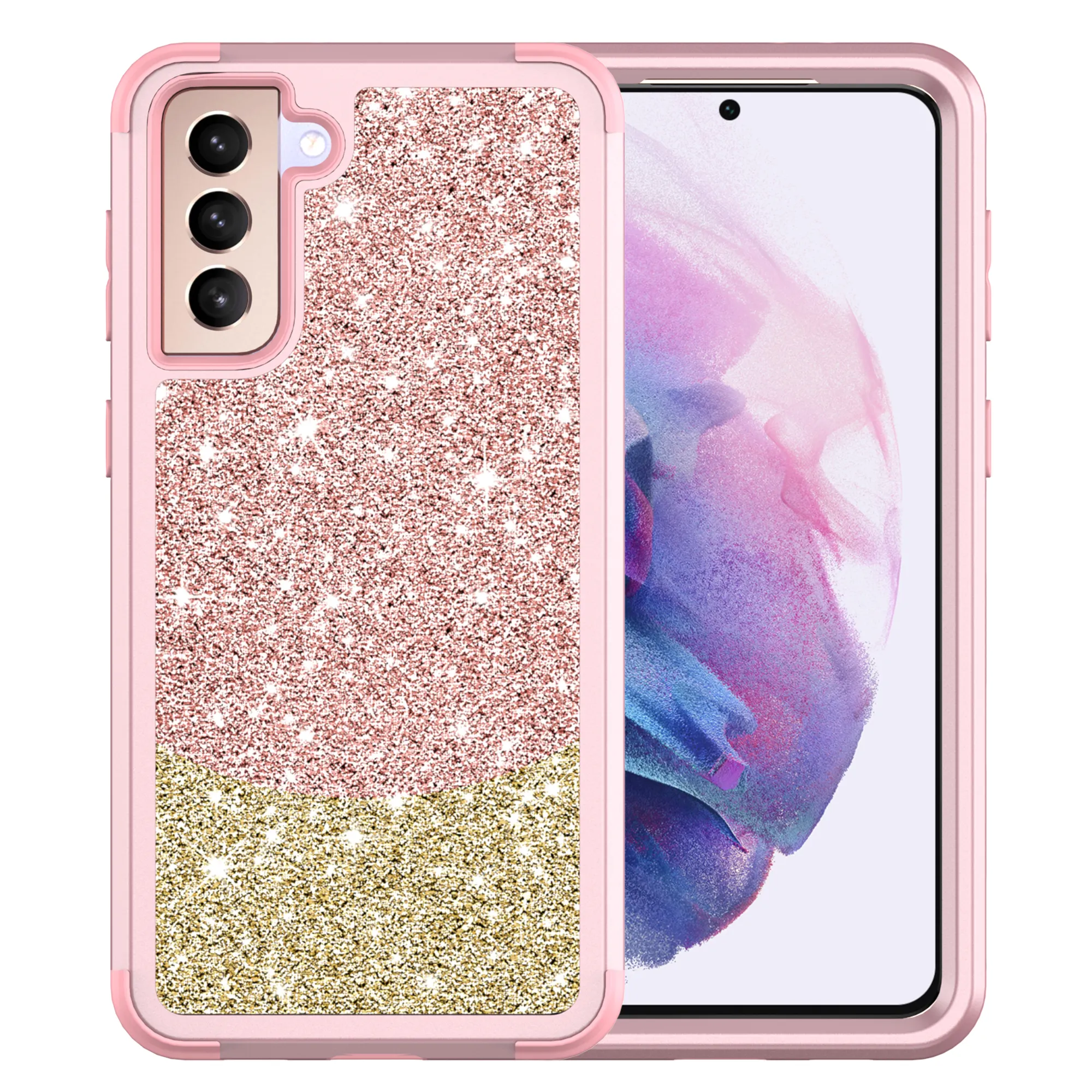 Ốp Điện Thoại Di Động Góc Chống Sốc, Ốp Lưng Điện Thoại Epoxy Bling Cho Samsung Galaxy S9 S10 S21 Ultra Note 8