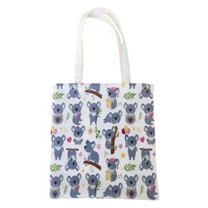 Sac fourre-tout en coton à imprimé animal personnalisé, grande capacité, toile recyclable pour les voyages en plein air - Product Image 2