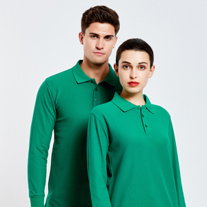 Chemises unisexes à manches longues en maille respirante de haute qualité, couleur unie, coupe classique, polyester/coton, avec logo personnalisé, pour l'été et les loisirs - Product Image 2