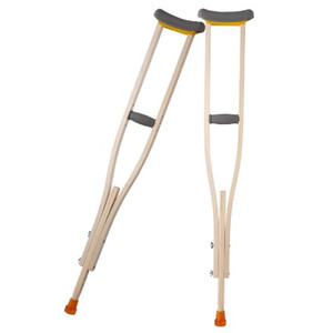 Wooden Crutches Adjustable Height 9 <b>Levels</b> With Tpr Armpit Support For Disabled Home Use - Product Image 3