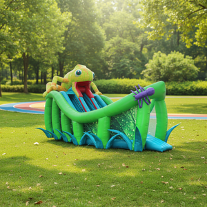 Toboggan aquatique gonflable géant personnalisé en PVC pour l'extérieur, type montagnes russes, avec chute aquatique spectaculaire - Product Image 2