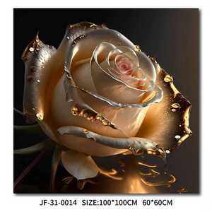 Quadro su Tela con Rose Rosse Astratte, Stampa Artistica Moderna per Soggiorno, Decorazione Casa di Lusso - Product Image 2