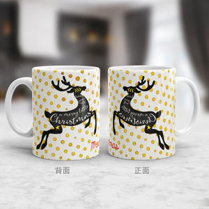 Taza de Cerámica con Tapa y Logotipo de Ciervo Dorado, Diseño Minimalista, Origen Fujian, para Regreso a Clases, para Café, Té, Leche - Product Image 4