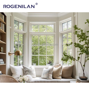 Fenêtre de remplacement extérieure Rogenilan en aluminium et verre pour baies vitrées, fenêtre <span class=keywords><strong>coulissante</strong></span> verticale d'angle pour jardin - Product Image 4