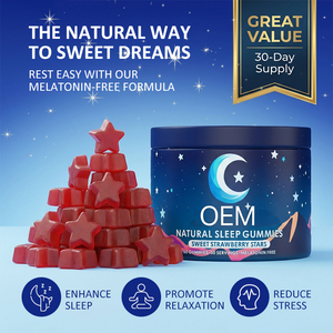 Suplemento de Bajo MOQ, Gomitas Naturales para Dormir con 5-HTP, L-Teanina, <span class=keywords><strong>Magnesio</strong></span> y Raíz de Valeriana, Suplemento para Dormir Sin Melatonina - Product Image 3