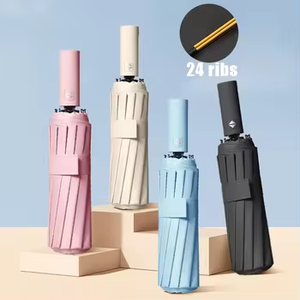 Paraguas de bicicleta impermeable de 12 costillas, paraguas plegable soleado para lluvia, paraguas de coche negro de alta calidad, automático para <span class=keywords><strong>Xiaomi</strong></span> - Product Image 3