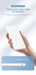 新款 22.5W 10000mAh 20000mAh 多容量电池移动电源定制徽标便携式快速充电器 Type-C 长续航移动电源 - Product Image 6