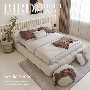 Letto con tecnologia Puff Bed, struttura pneumatica, contenitore, minimalista, moderno, lusso leggero, per camera da letto matrimoniale, famoso su Internet - Product Image 4